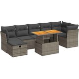  8-dijelni set vrtnih sofa od poliratana s jastucima sivi bagrem | shoptok.hr