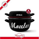  Lonac Menastyl Crna Glazirani emajlirani čelik | shoptok.hr