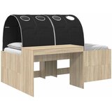  Krevetna konstrukcija s tunelom 3 kom. Hrast sonoma i crna | shoptok.hr