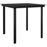  5-dijelni vrtni blagovaonski set s jastucima crni | shoptok.hr