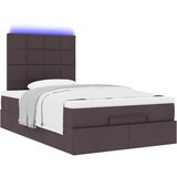  Okvir za krevet s madraca tamnosmeđi 120x190 cm od tkanine | shoptok.hr