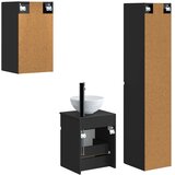  Set namještaja za kupaonicu 3 kom. Crna 33 x 34,5 x 160 cm | shoptok.hr