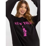 VITON Sweatshirt-VI-BL-3212.15X-black-pink | Shoptok.si