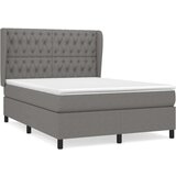  Box spring postelja z vzmetnico temno siva 140x200 cm blago, (20727162) | Shoptok.si