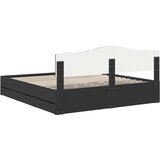  Krevetna konstrukcija Crna 180 x 200 cm Inženjersko Drvo | shoptok.hr