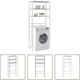 The Living Store Stojalo za nad pralni stroj 3-nadstropno srebrno 69x28x169 cm - Stojalo Za Shranjevanje Za Nad Pralni Stroj, (21743960) Cene