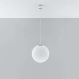  Sollux SL.0264 - Luster na sajli UGO 1xE27/15W/230V prečnik 30 cm bela/sjajni hrom | Eponuda.com