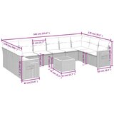 vidaXL 11-dijelni set vrtnih sofa od poliratana s jastucima bež | shoptok.hr