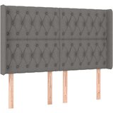  Box spring postelja z vzmetnico LED temno siva 140x200 cm blago, (20725423) | Shoptok.si