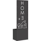 vidaXL Vrtno korito z dekorativno ploščo Črna 50 x 140 cm Mnogi jeklo | Shoptok.si