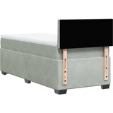 Box spring krevet s madracem svjetlosivi 100x200 cm baršunasti | shoptok.hr