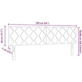 vidaXL Naslon za glavu s dizajnom dijamantnih blokova svjetlosive boje 160 cm od baršuna | shoptok.hr