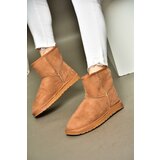 Fox Shoes R612026502 Tan Women's Boots with Suede and Pile Inside Cene