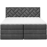 MID.YOU POSTELJA BOXSPRING 180 cm x 200 cm , tekstil, leseni material antracit | Shoptok.si