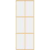  Klizna vrata zlatna 76x205 cm prozirno staklo ESG i aluminij | shoptok.hr