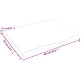 Kupaonska radna ploča tamnosmeđa 60x50x2 cm tretirano drvo | shoptok.hr