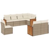 Maison Chic Seti vrtnega pohištva - Vrtna garnitura - Vrtni pohištvo set 8-delna z blazinami bež poli ratan, (21799542) | Shoptok.si