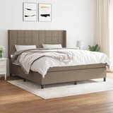 The Living Store Box spring postelja z vzmetnico taupe 180x200 cm blago - Box Spring Postelja, (21514653) | Shoptok.si