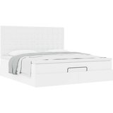 vidaXL Otomanski okvir kreveta s madraca bijela 180x200cm umjetna koža | shoptok.hr