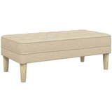  Klupa s jastukom Krema 113 x 57 x 39 cm tkanina | shoptok.hr