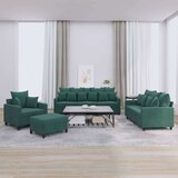 4-dijelni set sofa s jastucima tamnozeleni baršunasti | shoptok.hr