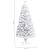 vidaXL Umetna novoletna jelka LED bela 120 cm optična vlakna | Shoptok.si