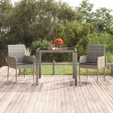 Maison Chic Vrtni stoli - Stol za vrt z blazinami 2 kosa poli ratan sive barve JS2135, (21876859) | Shoptok.si