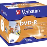 Verbatim 1x10 DVD-R 4,7GB 16x Speed, Jewel Case, printable Cijene