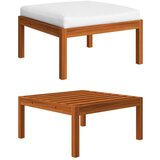 The Living Store Vrtni stolček za noge z blazino trden akacijev les - Stolček Za Noge, (21471606) | Shoptok.si