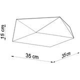  Stropna svetilka HEXA 35 srebrna, (21348242) | Shoptok.si