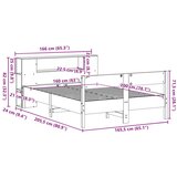 vidaXL Krevet s regalom za knjige bez madraca 160x200 cm od borovine | shoptok.hr