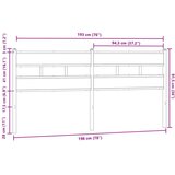  Uzglavlje smeđa boja hrasta 190 cm čelik i konstruirano drvo | shoptok.hr