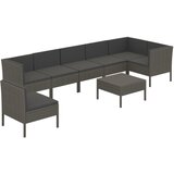 Maison Chic Seti vrtnega pohištva - Vrtna garnitura - Vrtni pohištvo set 8-delna z blazinami poli ratan siva, (21800568) | Shoptok.si