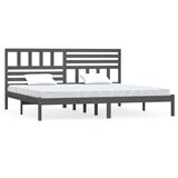  Okvir za krevet od masivne borovine sivi 200 x 200 cm | shoptok.hr