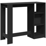 vidaXL Barski stol s policom crni 124x46x103,5 cm konstruirano drvo | shoptok.hr