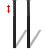 vidaXL 2 Teleskopski Nogi za Mizo Črne Barve 710 mm - 1100 mm Cene