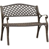vidaXL vrtna klupa 102 cm od lijevanog aluminija brončana | shoptok.hr
