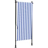  Vanjska roleta plavo-bijela 100 x 270 cm od tkanine i čelika | Eponuda.com