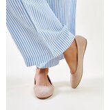 Gemre Beige Eco Suede Ballet Flats Jala | Shoptok.si