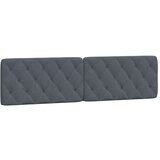 vidaXL Posteljni okvir z vzglavjem temno siv 200x200 cm žamet | Shoptok.si