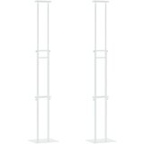  Stalci za sajmove 2 kom. Bijelo 30 x 23,5 x 210 cm Čelik Slike