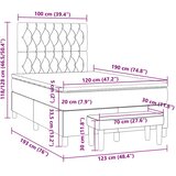  s oprugama i madracem svjetlosivi 120x190 cm od tkanine | shoptok.hr
