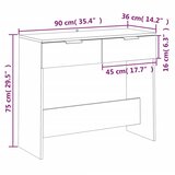  Konzolni stol boja hrasta sonome 90x36x75 cm konstruirano drvo | shoptok.hr
