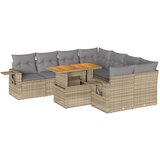 vidaXL 9-dijelni set vrtnih sofa s jastucima bež od poliratana | shoptok.hr