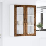  Zidni stakleni ormarić Staro drvo 80 x 31 x 100 cm | shoptok.hr