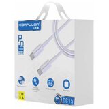 Konfulon usb kabal DC15 type-c - type-c 60W 1m 5A bela Cene