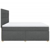  Krevet s oprugama i madracem tamnosivi 200 x 200 cm od tkanine | shoptok.hr