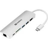 Sandberg USB-C Dock HDMI+LAN+SD+USB 100W priklopna postaja Cene