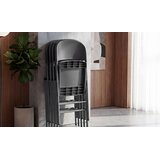  Set od 6 sklopivih stolica od metala i plastike, sklopiva stolica nosivosti 150 kg, stolice za goste, crne boje | shoptok.hr