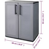  Vrtni ormarić za pohranu sivo-crni 68 x 37 x 84 cm cm PP | shoptok.hr